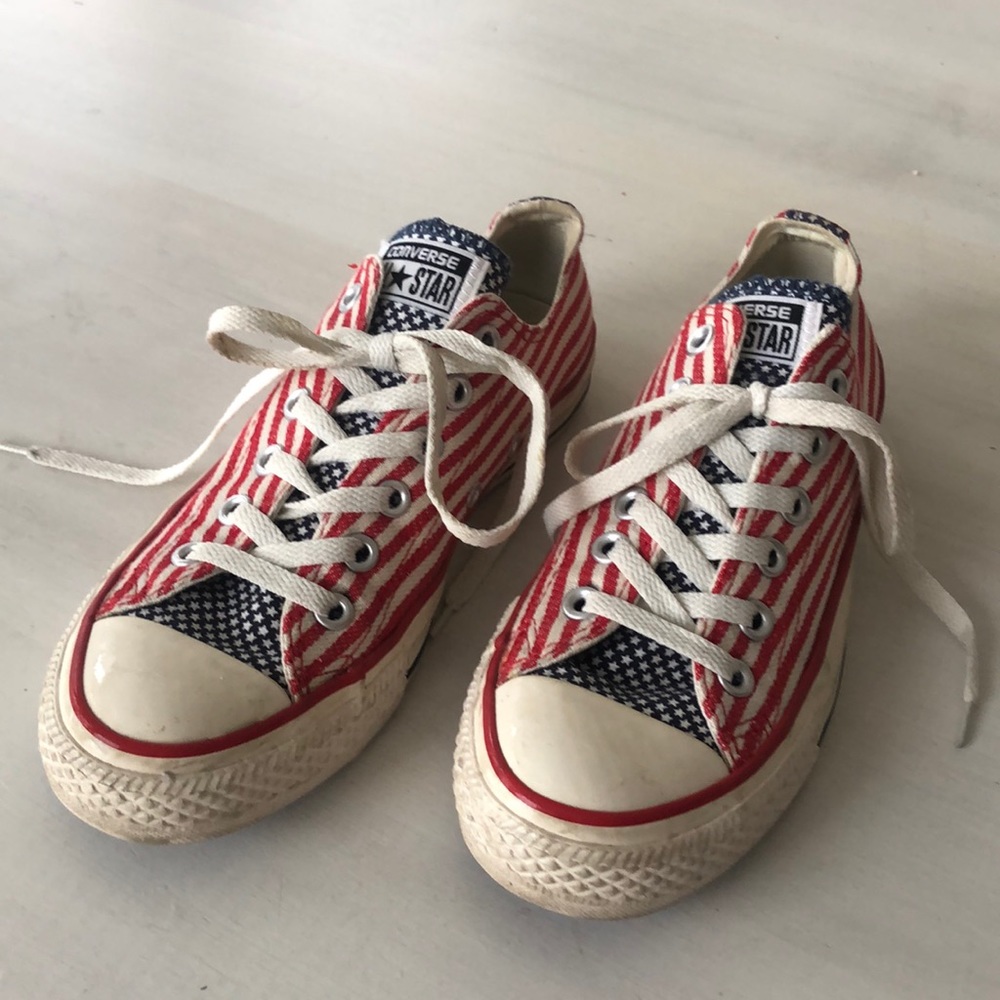 Vintage American Flag Converse ✨